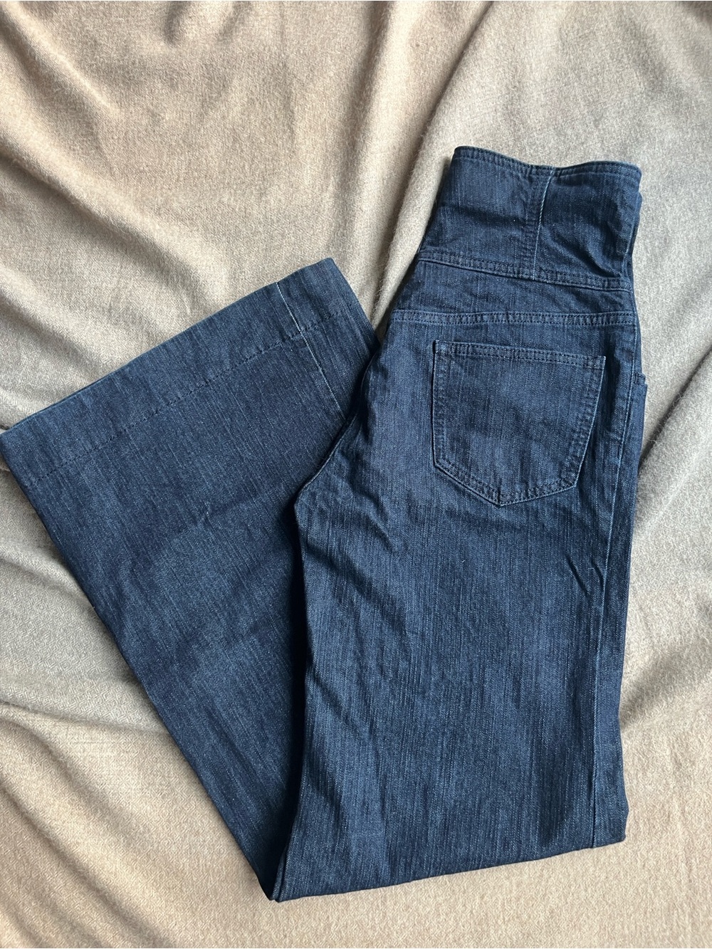 Vintage Old Navy Wide Leg Denim Jeans with faux corset waist